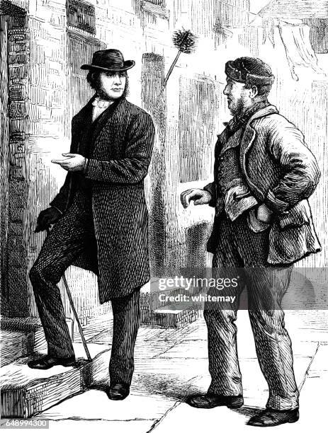 the curate and the labourer - curate stock illustrations