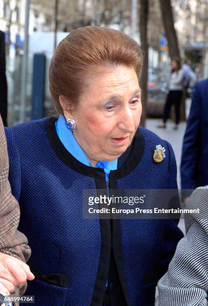 Princess Margarita attends her's 78th birthday. Princess Margarita is the sister of King Juan Carlos on March 6, 2017 in Madrid, Spain.