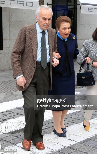 Princess Margarita and Carlos Zurita attend the Princess Margarita's 78th birthday. Princess Margarita is the sister of King Juan Carlos on March 6,...