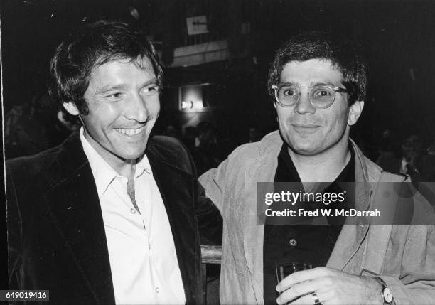 American playwrights Israel Horovitz and David Mamet attend the Village Voice's annual OBIE Awards , New York, New York, June 5, 1978.