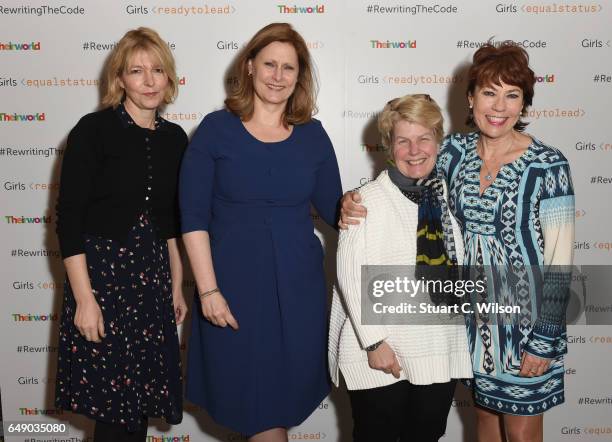 Jemma Redgrave, Sarah Brown, Sandi Toksvig and Kathy Lette attend Theirworld #RewritingTheCode International Women's Day Breakfast 2017 at The...