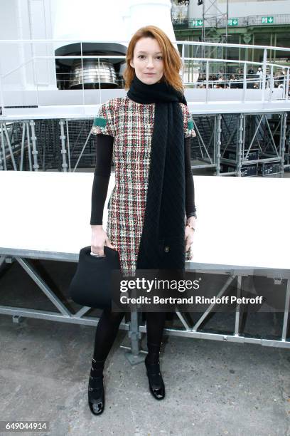Audrey Marnay attends the Chanel show as part of the Paris Fashion Week Womenswear Fall/Winter 2017/2018 on March 7, 2017 in Paris, France.