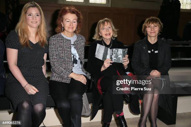 Natacha Regnier, Ludivine Piccoli, Bulle Ogier and Dinara Droukarova attend the Agnes B show as part of the Paris Fashion Week Womenswear Fall/Winter...