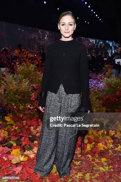 Olivia Palermo attends the Moncler Gamme Rouge show as part of the Paris Fashion Week Womenswear Fall/Winter 2017/2018 on March 7, 2017 in Paris,...