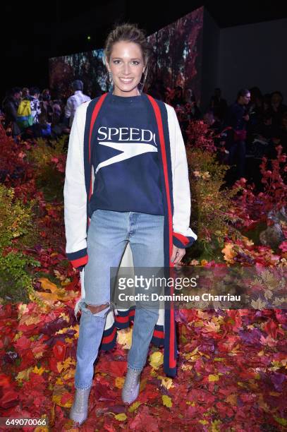 Helena Bordon attends the Moncler Gamme Rouge show as part of the Paris Fashion Week Womenswear Fall/Winter 2017/2018 on March 7, 2017 in Paris,...
