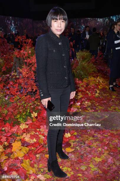 Angelica Cheung attends the Moncler Gamme Rouge show as part of the Paris Fashion Week Womenswear Fall/Winter 2017/2018 on March 7, 2017 in Paris,...