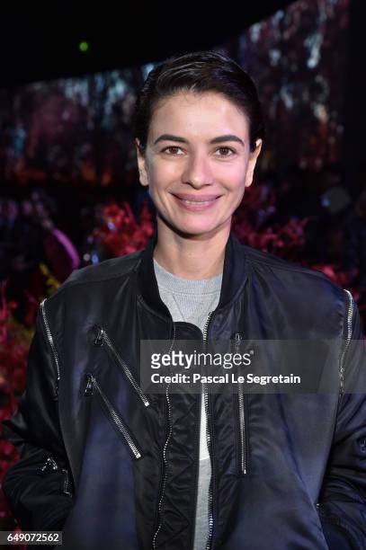 Leila Yavari attends the Moncler Gamme Rouge show as part of the Paris Fashion Week Womenswear Fall/Winter 2017/2018 on March 7, 2017 in Paris,...