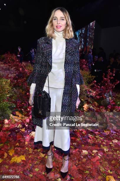 Candela Novembre attends the Moncler Gamme Rouge show as part of the Paris Fashion Week Womenswear Fall/Winter 2017/2018 on March 7, 2017 in Paris,...