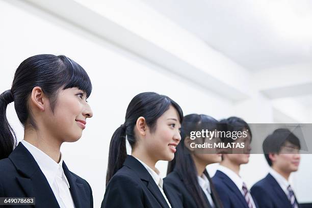 japanese college students to receive the interview - rookie stock pictures, royalty-free photos & images