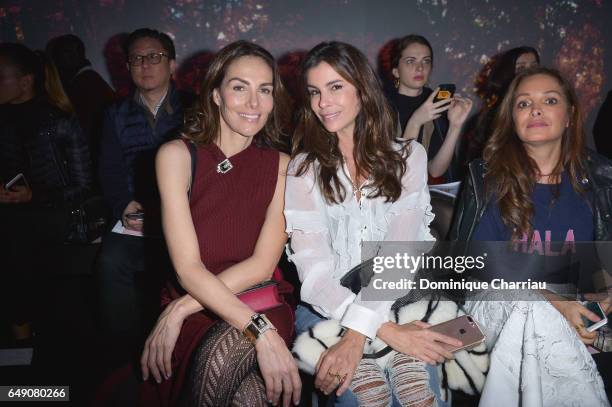Adriana Abascal and Christina Pitanguy attend the Moncler Gamme Rouge show as part of the Paris Fashion Week Womenswear Fall/Winter 2017/2018 on...