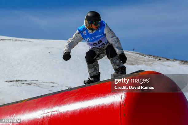 Clemens Schattschneider of Austria in action during slopestyle training during previews of the FIS Freestyle Ski & Snowboard World Championships 2017...