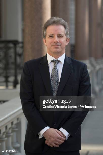Christopher Steele, the former MI6 agent who set-up Orbis Business Intelligence and compiled a dossier on Donald Trump, in London where he has spoken...