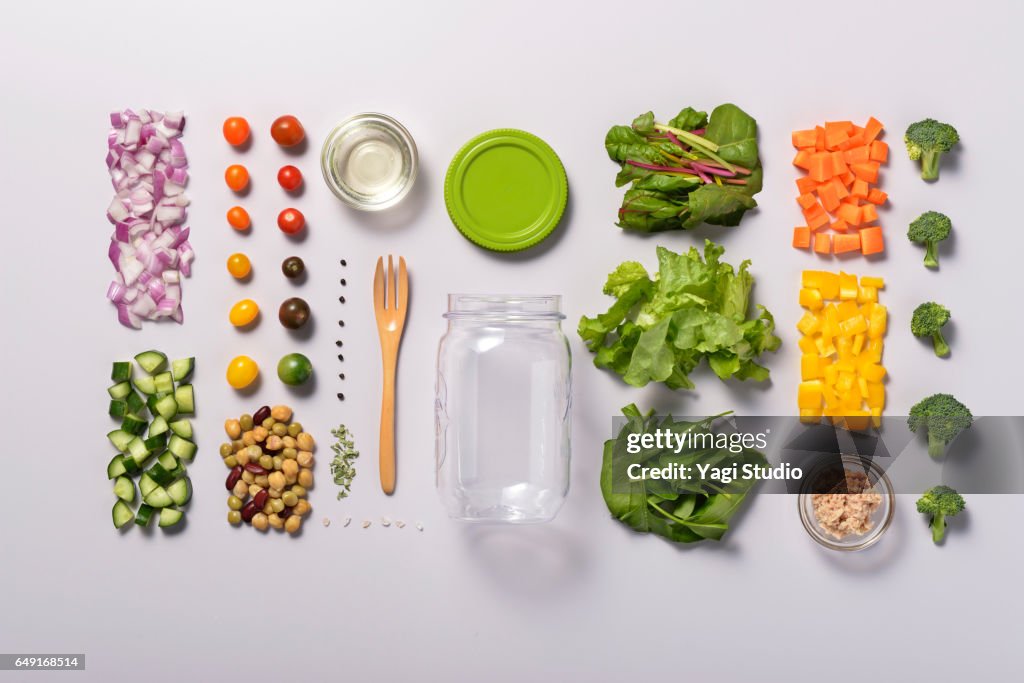 Jar salad Knolling style