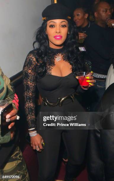 Keyshia Ka'oir attends Ralo Signing Party Hosted By Gucci Mane at Josephine Lounge on March 6, 2017 in Atlanta, Georgia.