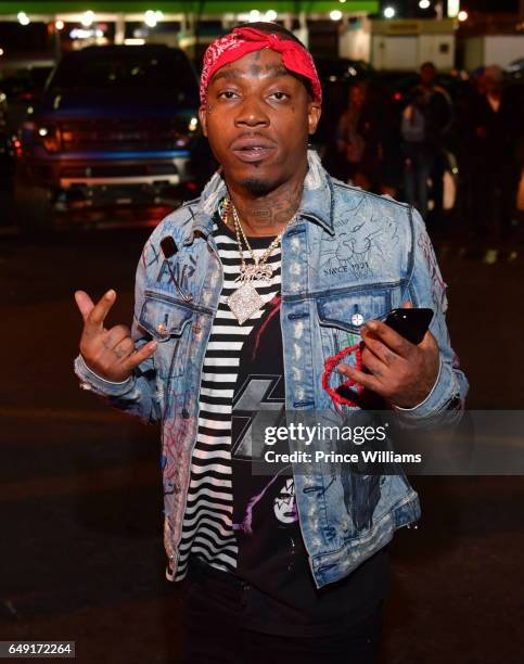 Rapper Lotto Savage attends Ralo Signing Party Hosted By Gucci Mane at Josephine Lounge on March 6, 2017 in Atlanta, Georgia.