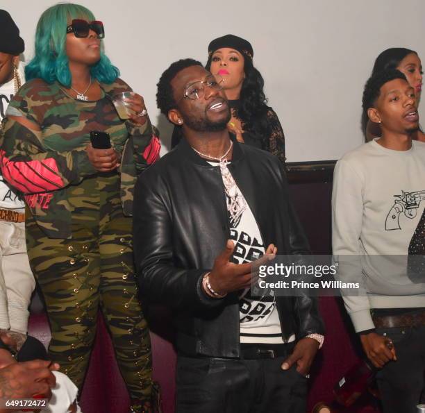 Gucci Mane and Keyshia Ka'oir attend Ralo Signing Party Hosted By Gucci Mane at Josephine Lounge on March 6, 2017 in Atlanta, Georgia.