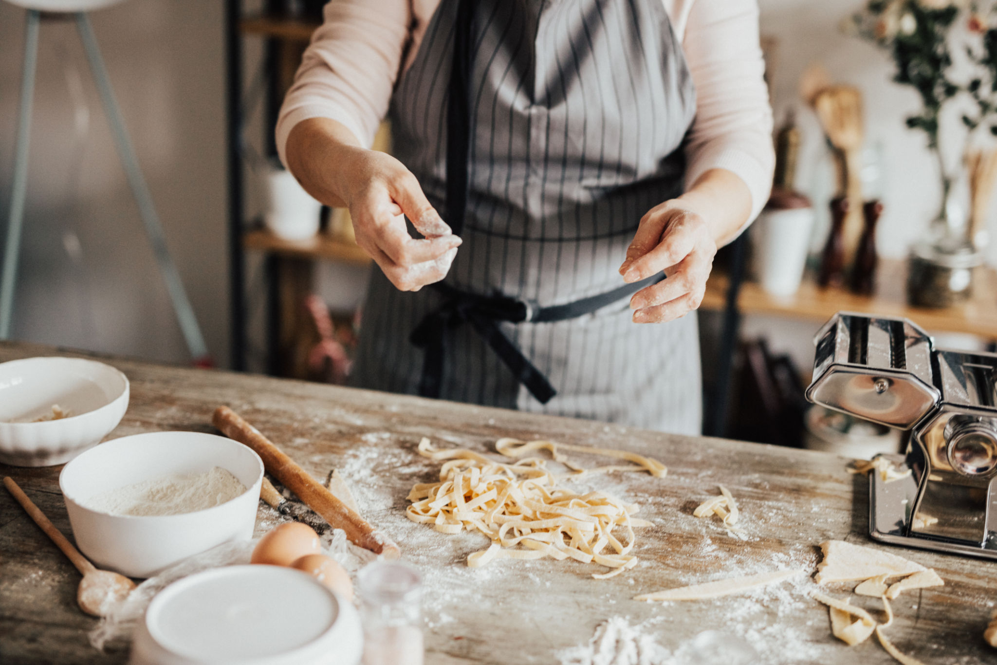 making pasta dough