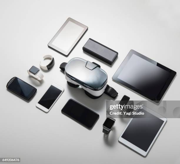 vr glasses and digital gadget - still life objects bildbanksfoton och bilder