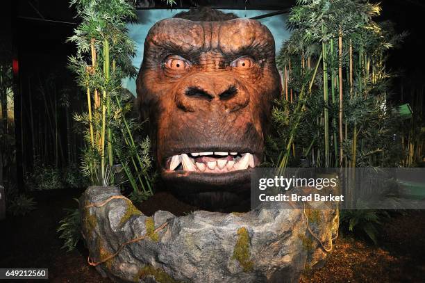 Wax figure of King Kong attend the "KONG: Skull Island" Experience Launch at Madame Tussauds on March 7, 2017 in New York City.