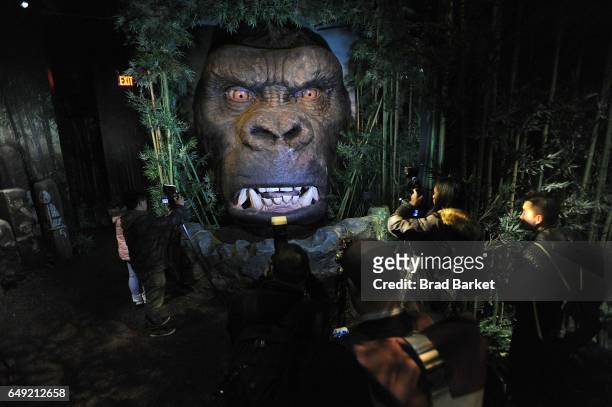 Wax figure of King Kong attend the "KONG: Skull Island" Experience Launch at Madame Tussauds on March 7, 2017 in New York City.