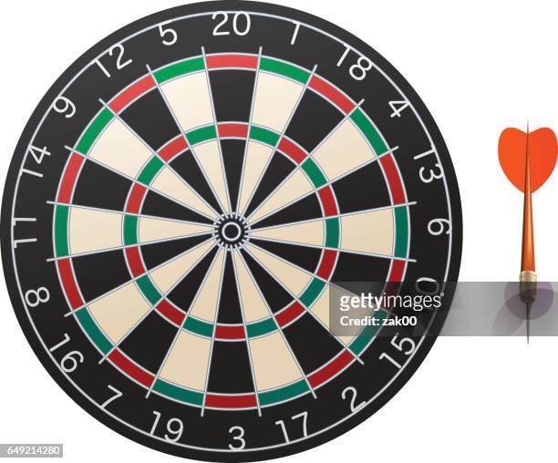 dart - bullseye target stock illustrations