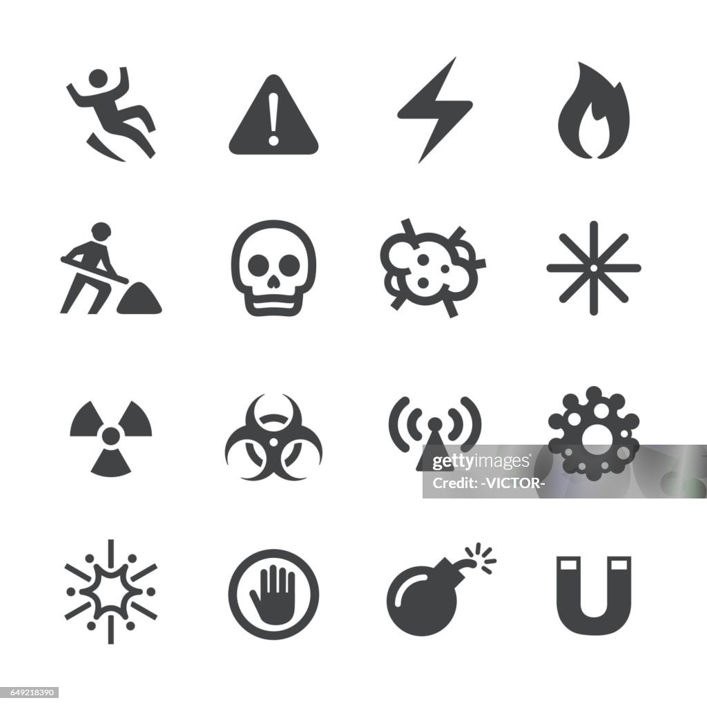 Warnung und Hazard Ikonen - Acme-Serie
