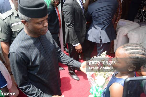 Vice-President of Nigeria, Yemi Osinbajo attends the ground breaking ceremony for the Nigerian Railway modernization project at Nigeria Railway...