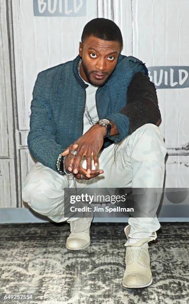 Actor Aldis Hodge attends the Build series to discuss "Underground" at Build Studio on March 7, 2017 in New York City.