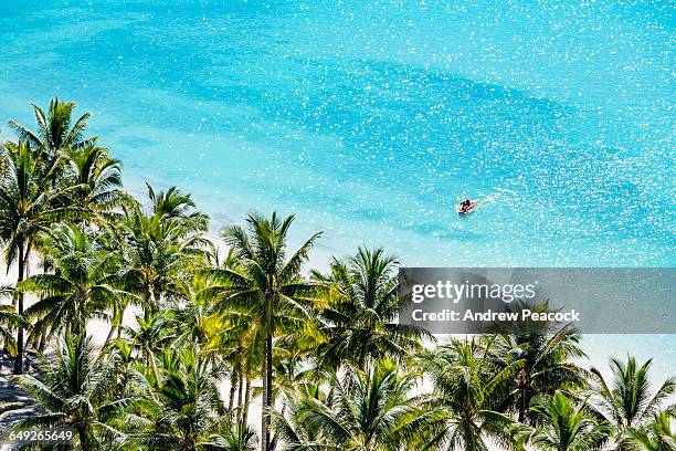 a double kayak off catseye beach - hamilton island stockfoto's en -beelden