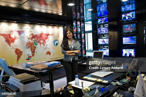 Her Highness Princess Ameerah Al-Taweel, the fourth wife of Prince Al-Waleed bin Talal, poses for a portrait in her office in Riyadh, Saudi Arabia,...