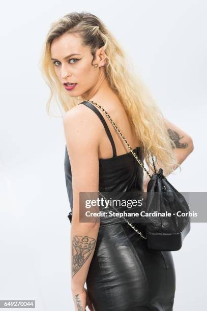 Alice Dellal attends the Chanel show as part of the Paris Fashion Week Womenswear Fall/Winter 2017/2018 on March 7, 2017 in Paris, France.