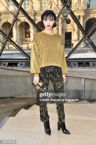 Rila Fukushima attends the Louis Vuitton show as part of the Paris Fashion Week Womenswear Fall/Winter 2017/2018 on March 7, 2017 in Paris, France.