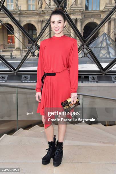 Song Jia attends the Louis Vuitton show as part of the Paris Fashion Week Womenswear Fall/Winter 2017/2018 on March 7, 2017 in Paris, France.