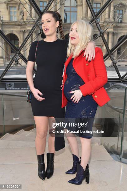 Adele Exarchopoulos and Camille Seydoux attend the Louis Vuitton show as part of the Paris Fashion Week Womenswear Fall/Winter 2017/2018 on March 7,...