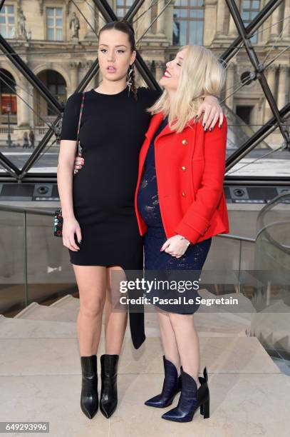 Adele Exarchopoulos and Camille Seydoux attend the Louis Vuitton show as part of the Paris Fashion Week Womenswear Fall/Winter 2017/2018 on March 7,...
