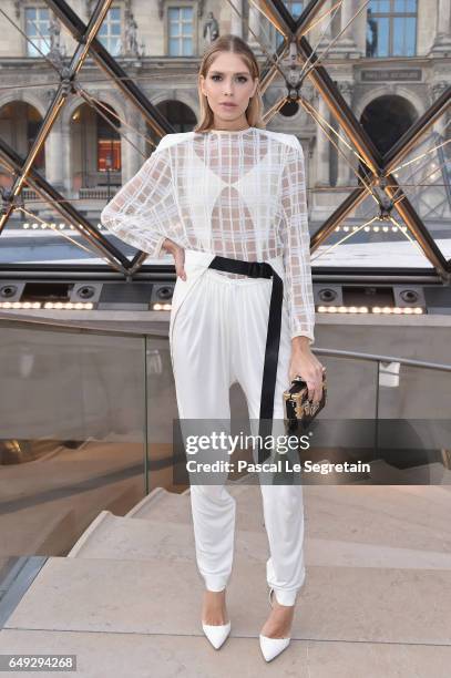 Elena Perminova attends the Louis Vuitton show as part of the Paris Fashion Week Womenswear Fall/Winter 2017/2018 on March 7, 2017 in Paris, France.