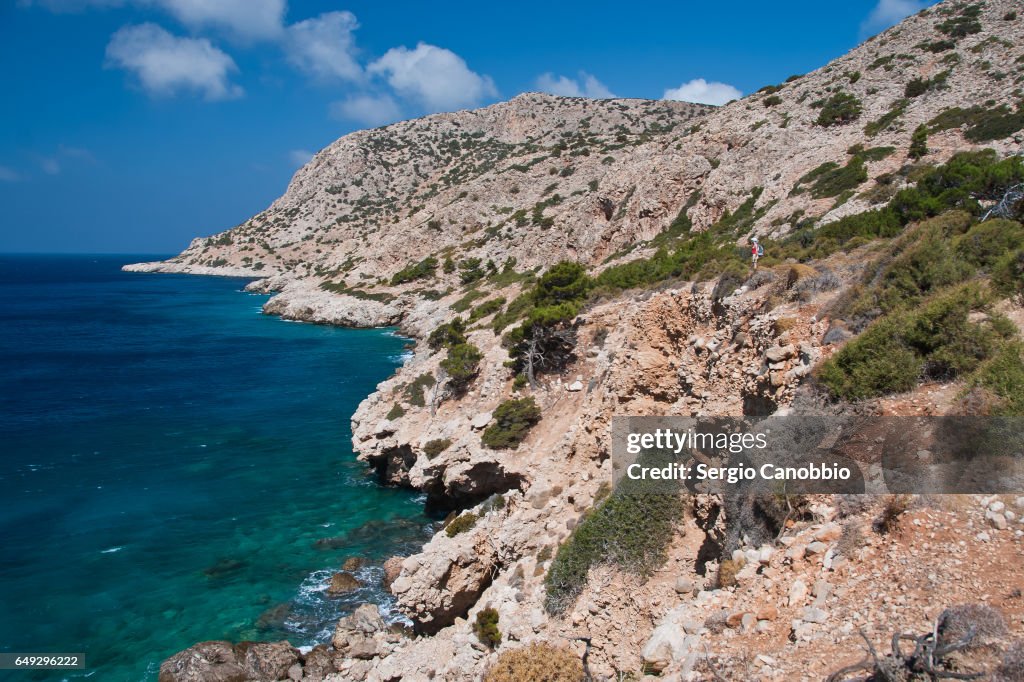 Trekking along the wild coast of Karpathos