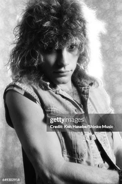 Photographing Jon Bon Jovi in ??a hotel room, August 4th, 1984.