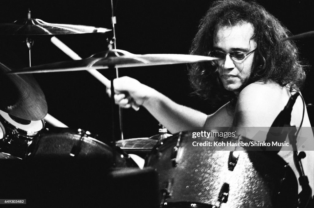 Ian Paice Playing Drums With Deep Purple At Nippon Budokan