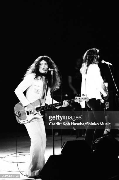 Glenn Hughes playing bass and David Coverdale with Deep Purple at Nippon Budokan, December 15th, 1975.