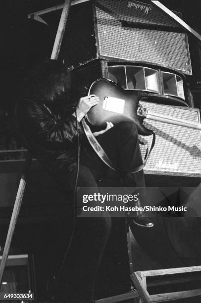 Ritchie Blackmore playing guitar with Deep Purple at Nippon Budokan, August 17th, 1972.