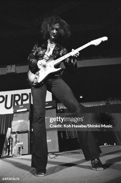 Ritchie Blackmore playing guitar with Deep Purple at Nippon Budokan, August 17th, 1972.