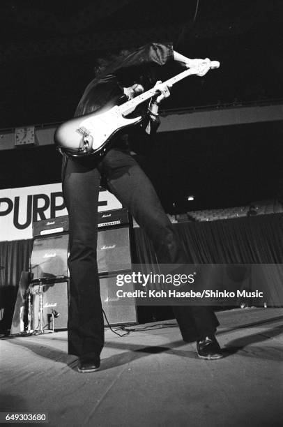 Ritchie Blackmore playing guitar with Deep Purple at Nippon Budokan, August 17th, 1972.