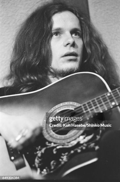 Paul Kossoff is interviewed with guitar at a Japanese Restaurant, April 1970.