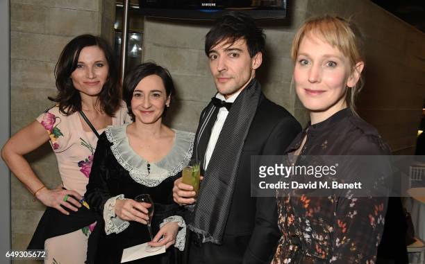 Kate Fleetwood, Pandora Colin, Blake Ritson and Hattie Morahan attend 'Up Next: The National Theatre's Annual Fundraising Gala" at The National...