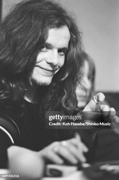 Paul Kossoff is interviewed drinking sake at a Japanese Restaurant, April 1970.