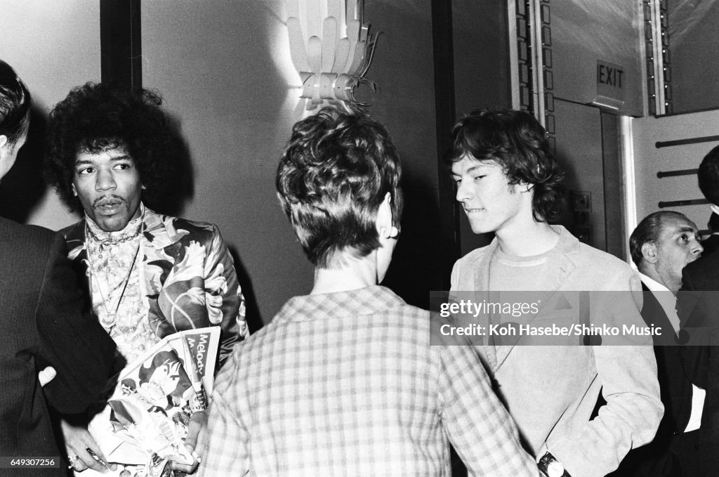 Jimi Hendrix And Steve Winwood At Melody Maker Pop Poll Awards Reception Party