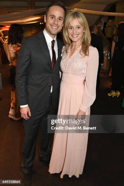 Jay Taylor and Denise Gough attend 'Up Next: The National Theatre's Annual Fundraising Gala" at The National Theatre on March 7, 2017 in London,...