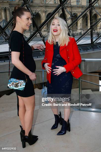 Adele Exarchopoulos and Camille Seydoux attend the Louis Vuitton show as part of the Paris Fashion Week Womenswear Fall/Winter 2017/2018 on March 7,...