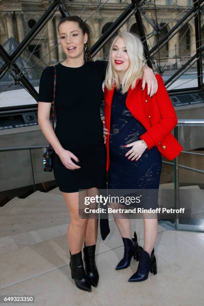 Adele Exarchopoulos and Camille Seydoux attend the Louis Vuitton show as part of the Paris Fashion Week Womenswear Fall/Winter 2017/2018 on March 7,...